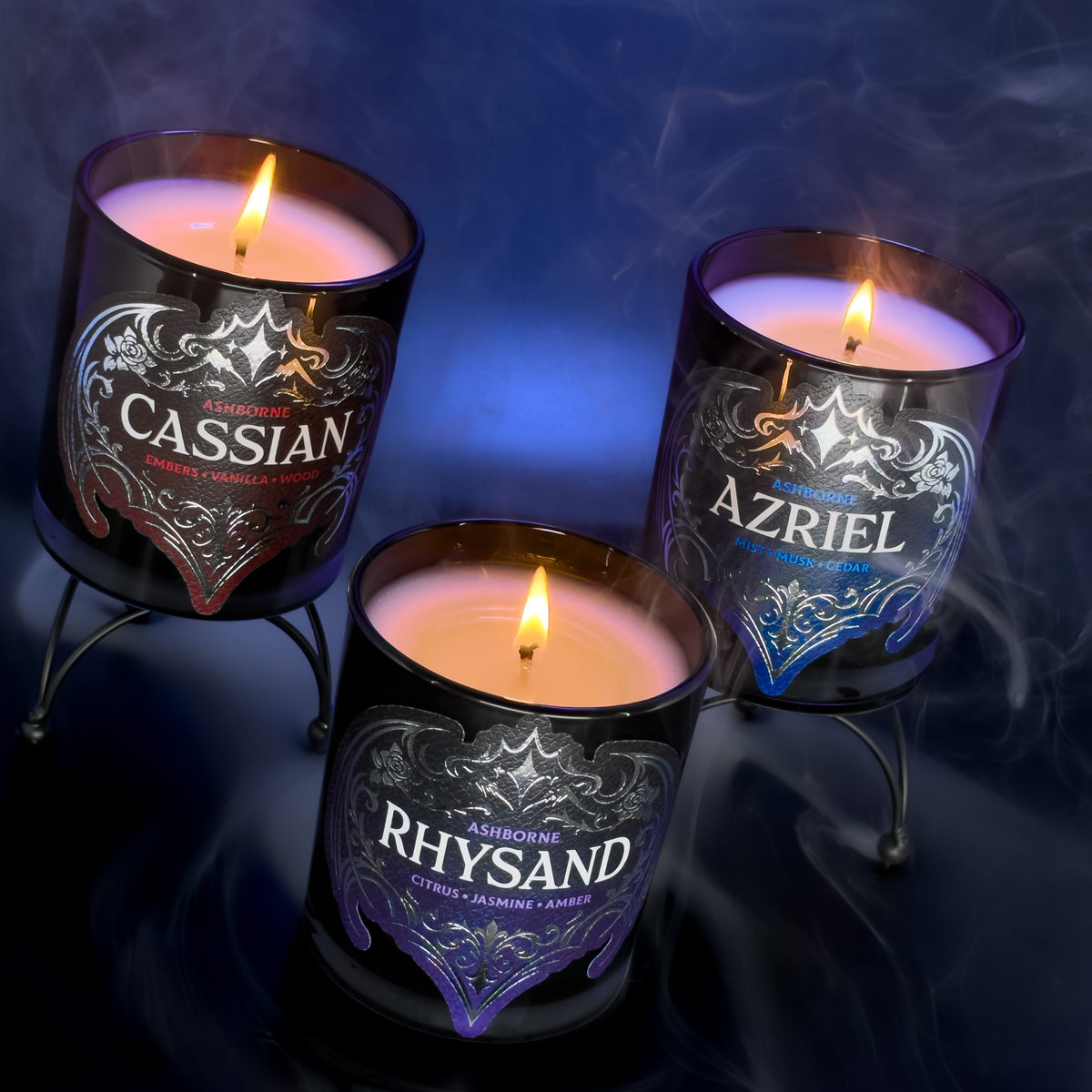 Cassian, Rhysand and Azriel candles together