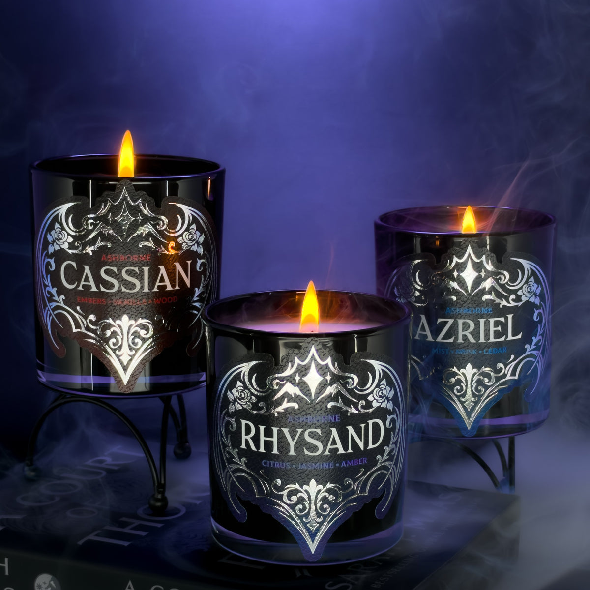 Rhysand, Cassian and Azriel candles together